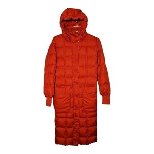 Vintage The Great x Eddie Bauer Womens Red Long Down Filled Puffer Coat Parka M